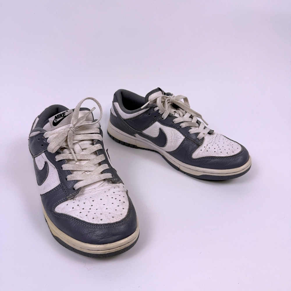 Nike Dunk Low Mens 8.5 Grey White Leather Low Top Sneakers FN0569-900